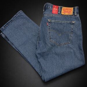 Levi’s 505 Regular Fit Jeans Mens 38x29 Blue Straight Leg Classic Denim NWT